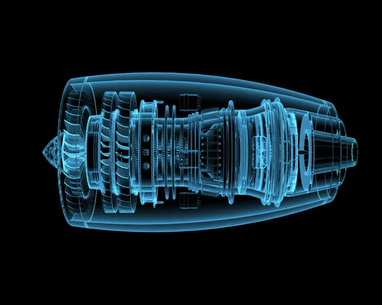 X-RAY image of resin encapsulated motor components